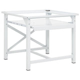 Washing Machine Pedestal with Pull-Out Shelf White