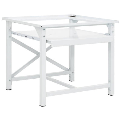 Washing Machine Pedestal with Pull-Out Shelf White
