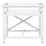 Washing Machine Pedestal with Pull-Out Shelf White