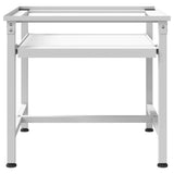 Washing Machine Pedestal with Pull-Out Shelf White - Front View