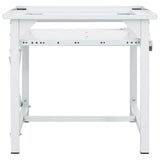 Washing Machine Pedestal with Pull-Out Shelf White