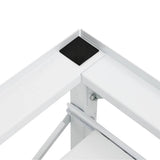 Washing Machine Pedestal with Pull-Out Shelf White