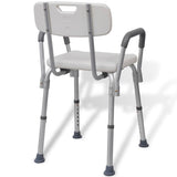 Shower Chair Aluminium White - Side View
