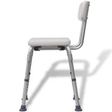 Shower Chair Aluminium White - Top-Down View