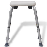 Shower Chair Aluminium White - Rear View