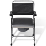 Commode Chair Steel Black - Front View