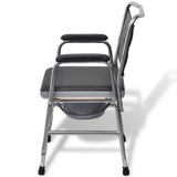 Commode Chair Steel Black - Side View