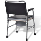 Commode Chair Steel Black - Top-Down View