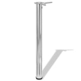 Adjustable Table Legs 4 pcs Chrome 710 mm - Front View