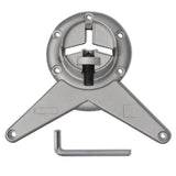 4 Height Adjustable Table Legs Brushed Nickel 710 mm - Top-Down View