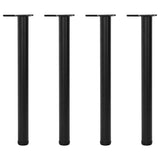 4 Height Adjustable Table Legs Black 710 mm
