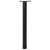 4 Height Adjustable Table Legs Black 710 mm