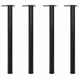 4 Height Adjustable Table Legs Black 870 mm
