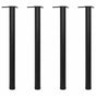 4 Height Adjustable Table Legs Black 870 mm