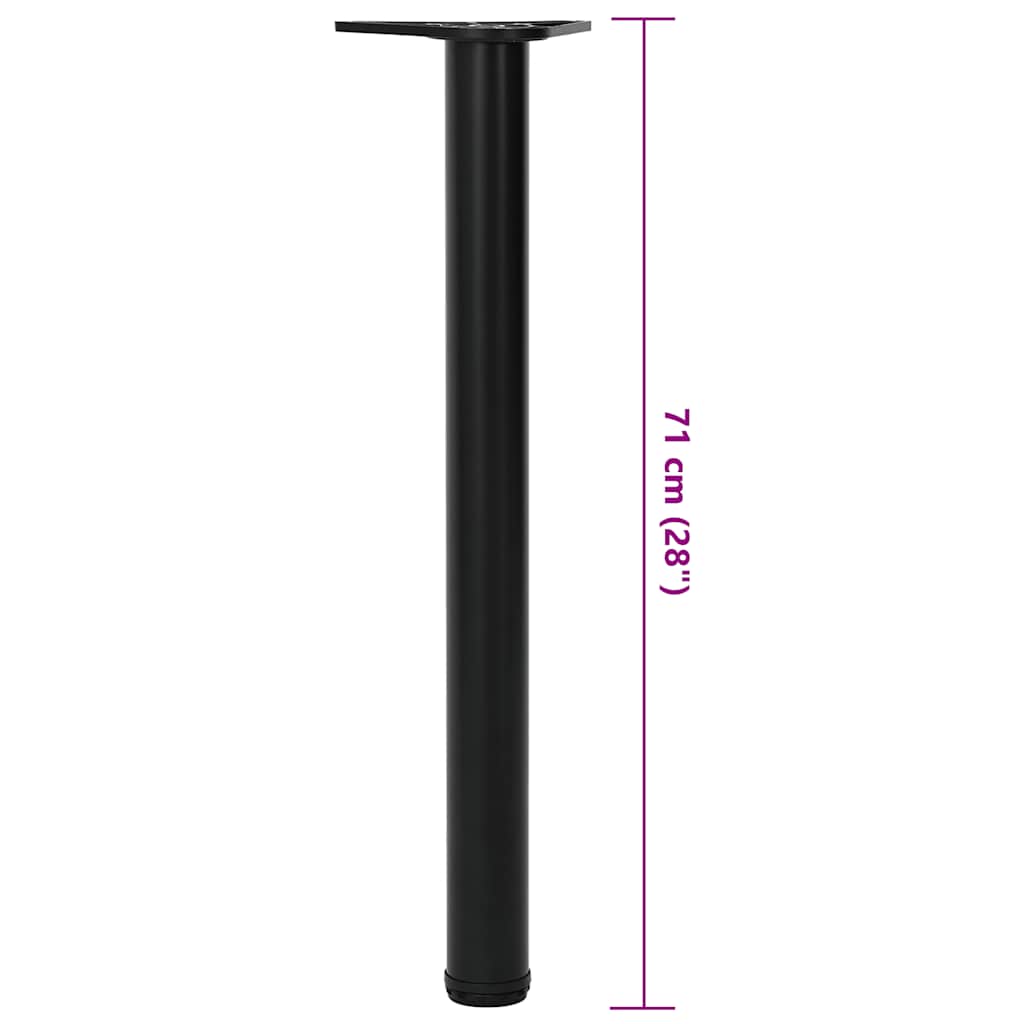 Adjustable Table Legs 4 pcs Black 710 mm