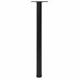 Adjustable Table Legs 4 pcs Black 870 mm - Side View
