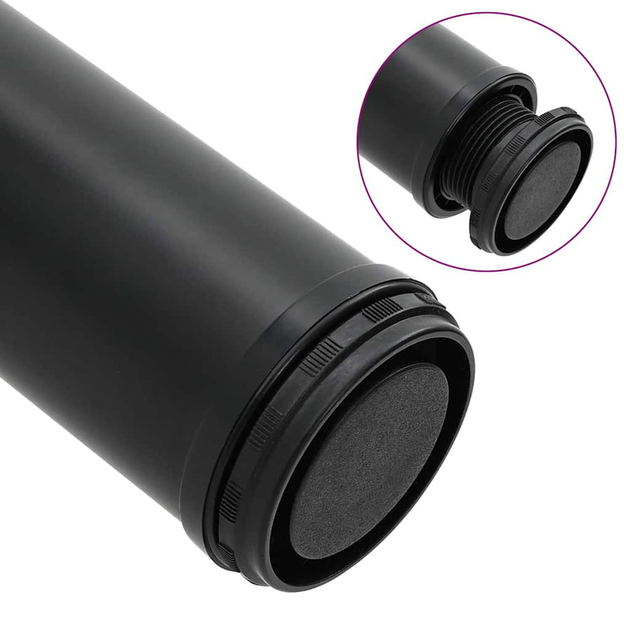 Adjustable Table Legs 4 pcs Black 870 mm