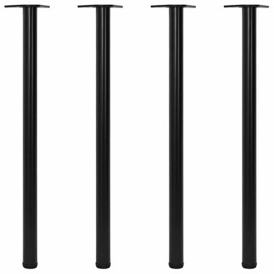 Adjustable Table Legs 4 pcs Black 1100 mm