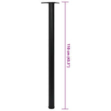 Adjustable Table Legs 4 pcs Black 1100 mm - Close-Up Angle