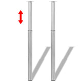 Telescopic Table Legs 2 pcs Stainless Steel 710 mm-1100 mm
