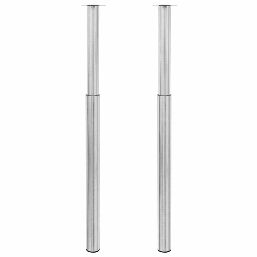 Telescopic Table Legs 2 pcs Stainless Steel 710 mm-1100 mm
