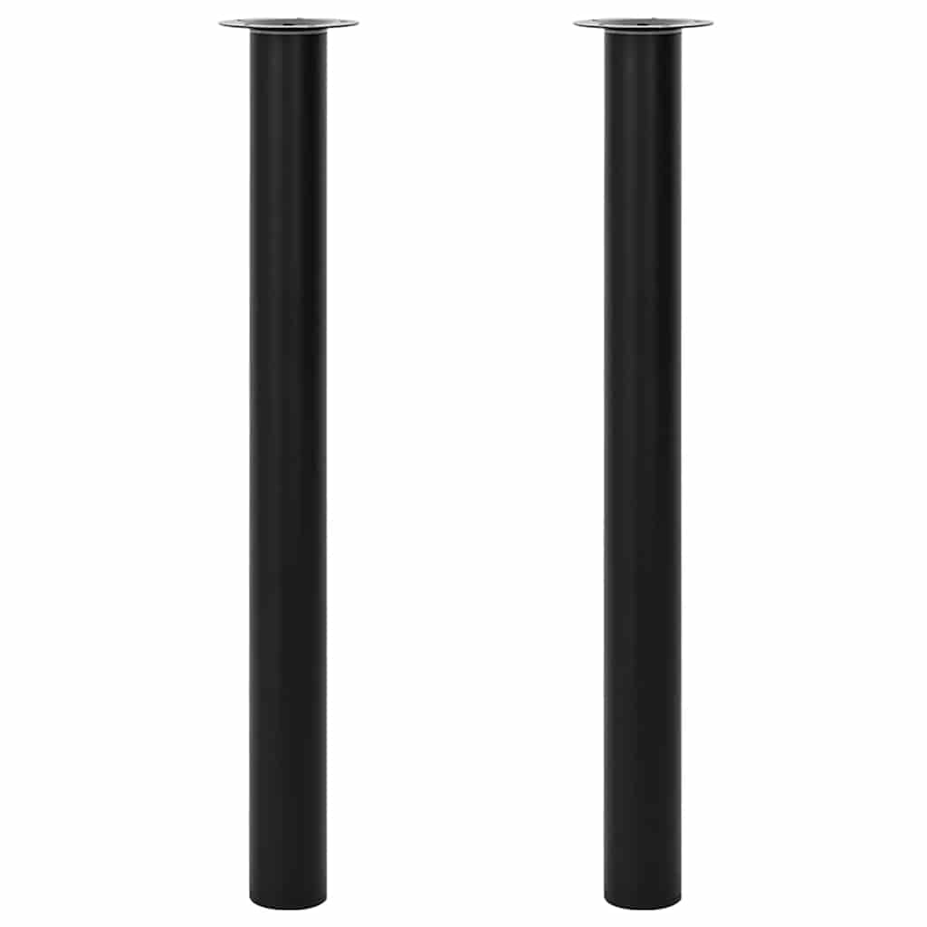 Telescopic Table Legs 2 pcs Black 710 mm-1100 mm