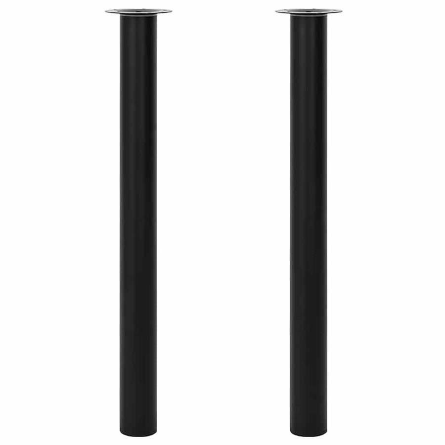 Telescopic Table Legs 2 pcs Black 710 mm-1100 mm