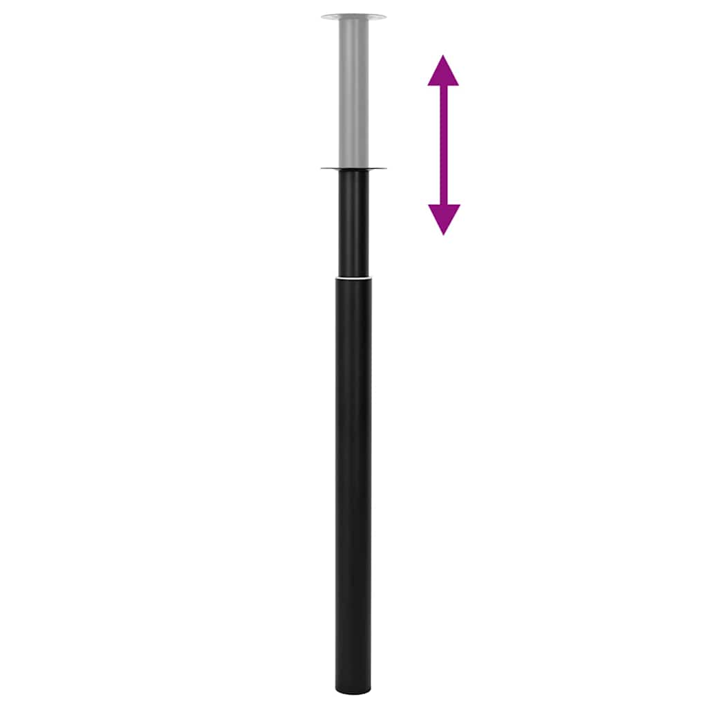 Telescopic Table Legs 2 pcs Black 710 mm-1100 mm