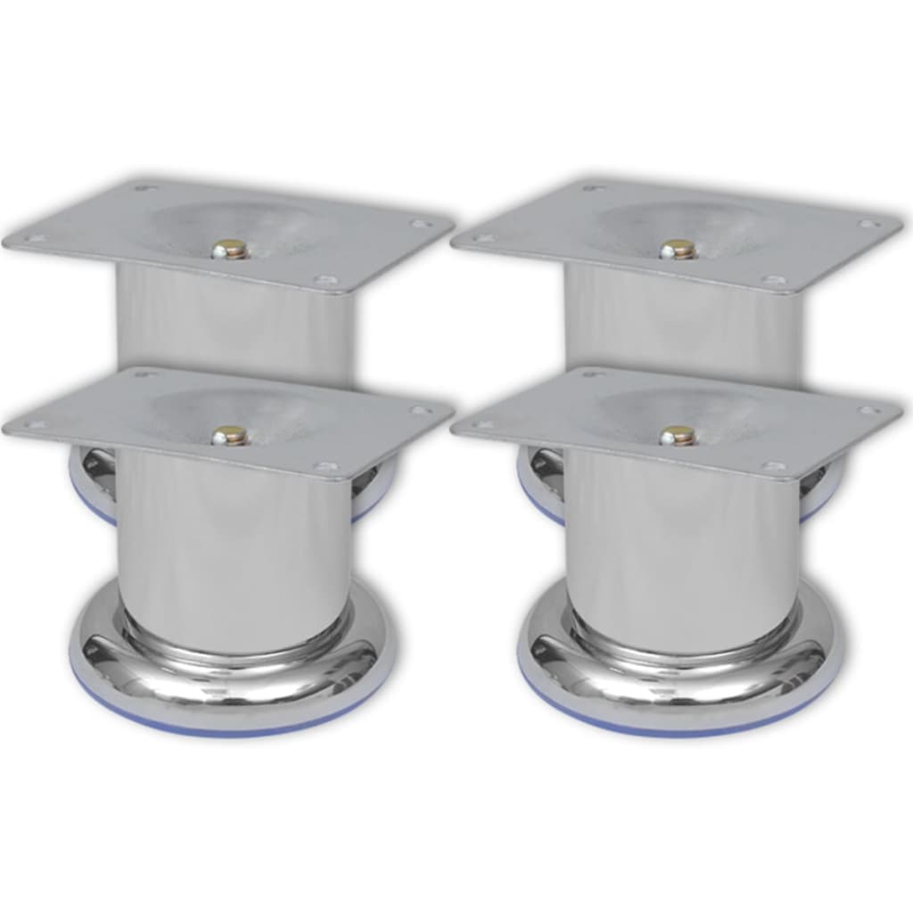Round Sofa Legs 4 pcs Chrome 60 mm