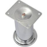 Round Sofa Legs 4 pcs Chrome 120 mm - Side View