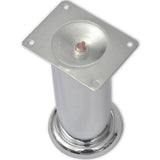 Round Sofa Legs 4 pcs Chrome 180 mm - Side View