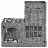 Willow Cat Tree Pet House/Bed/Castle/Scratching Post with Cushion - Front View