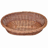Willow Dog Basket/Pet Bed Natural 90 cm - Front View