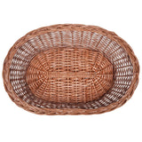 Willow Dog Basket/Pet Bed Natural 50 cm - Side View
