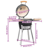 Kamado Barbecue Grill Smoker Ceramic 33 cm
