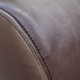 Chaise Longue Brown Faux Leather - Top-Down View