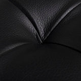 Storage Ottoman Artificial Leather Black - Low Angle