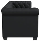 Chesterfield 2-Seater Artificial Leather Black
