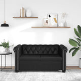Chesterfield 2-Seater Artificial Leather Black