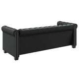 Chesterfield 3-Seater Artificial Leather Black