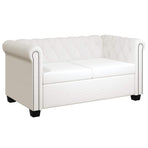 Chesterfield 2-Seater Artificial Leather White