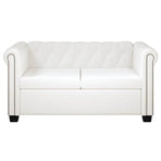 Chesterfield 2-Seater Artificial Leather White