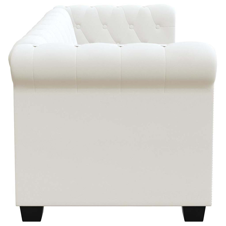Chesterfield 2-Seater Artificial Leather White