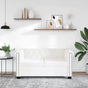 Chesterfield 2-Seater Artificial Leather White