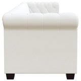 Chesterfield 3-Seater Artificial Leather White