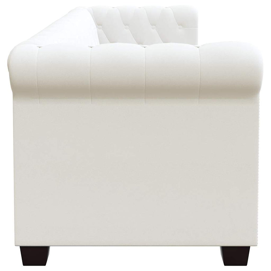 Chesterfield 3-Seater Artificial Leather White