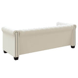Chesterfield 3-Seater Artificial Leather White