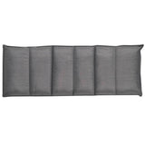 Folding Floor Longue Grey Fabric - Side View