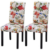 Dining Chairs 2 pcs Multicolour Fabric