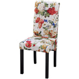 Dining Chairs 4 pcs Multicolour Fabric